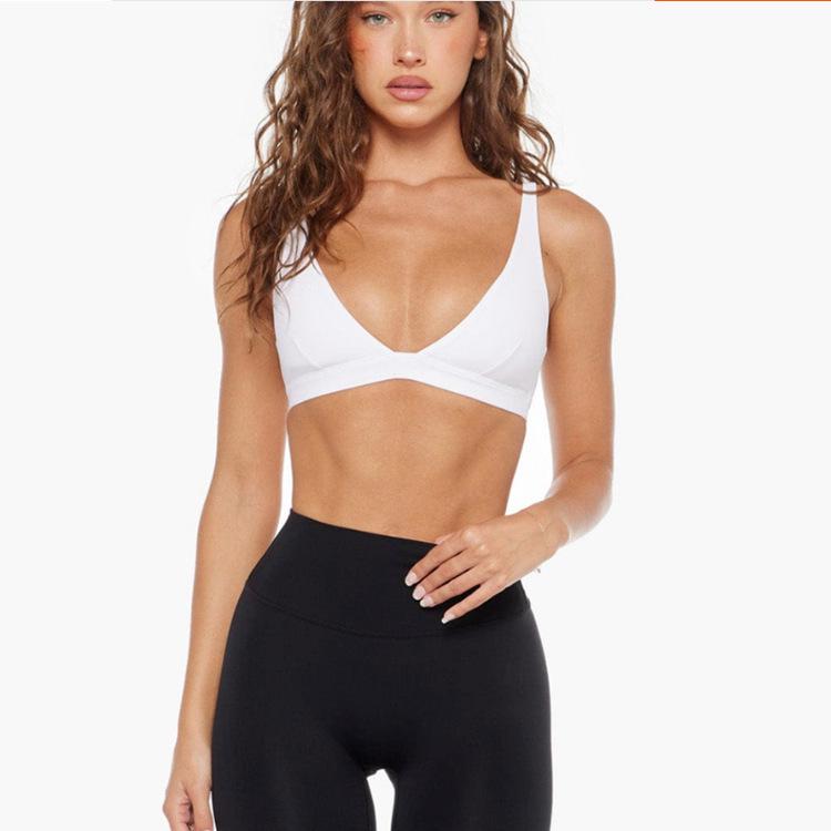 Women's European & American High-Waist Yoga Set - Shockproof Bra & Slimming Three-Point Pants