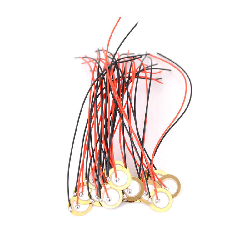 20Pcs 12Mm Piezo Elements Sounder Sensor Trigger Drum Disc + Wire Copper