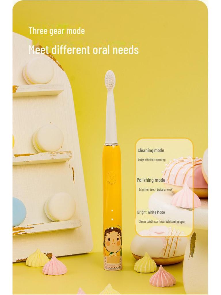 Xiaohongshu Girls Series: Optional Pattern Sonic USB Rechargeable Adult Electric Toothbrush