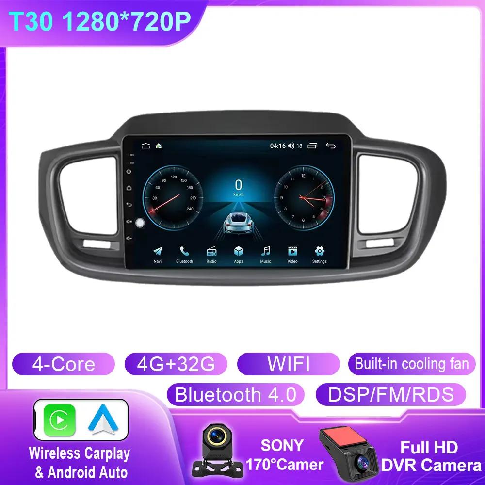 Android Car For Kia Sorento 3 2014 - 2017  Auto Radio Stereo Player Multimedia GPS Navigation Wireless Carplay Auto QLED Screen