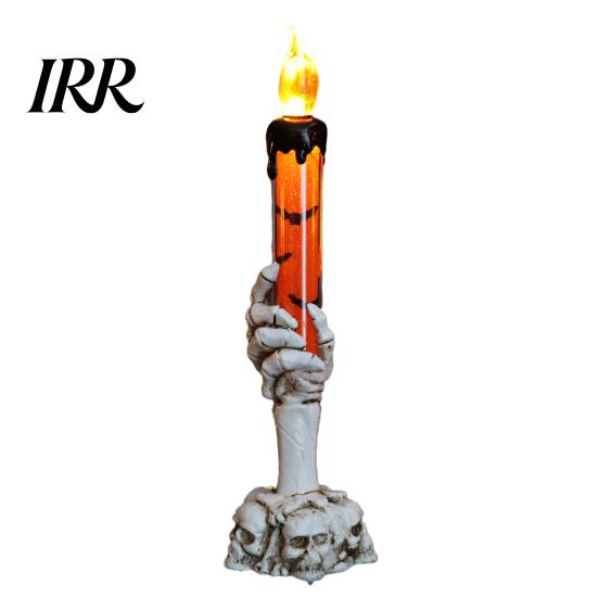 Flameless Flickering Candle Lamps Halloween LED Ghost Light, Spooky Hand Lamp Secret Room Scary Decor Tabletop Decor, Horror Light for Party