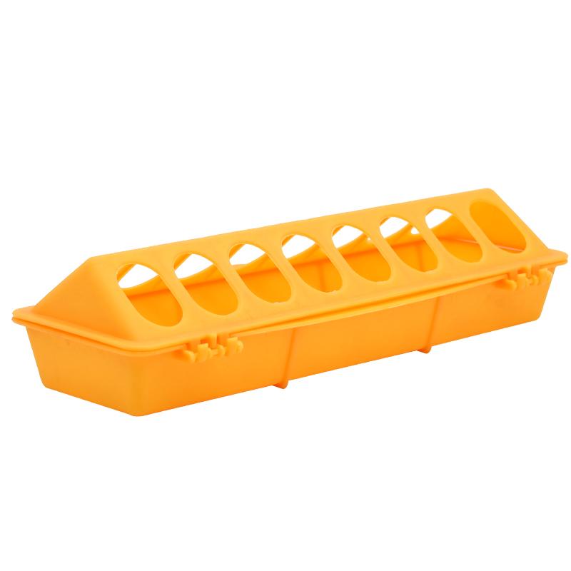 

30cm Chick Bird Feeder Trough Pigeon Feeding Ground Pheasant feeding bucket Chick Plastic Flip-Top Chicken farming tool жёлтый