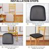2Pcs Waterproof Pu Leather Seat Covers For Dining Chairs Stretchable Dining Room Chair Seat Covers Kitchen Chair Seat Cover
