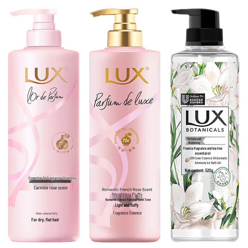 LUX Rose Garden Shampoo & Conditioner Set with Freesia Body Wash