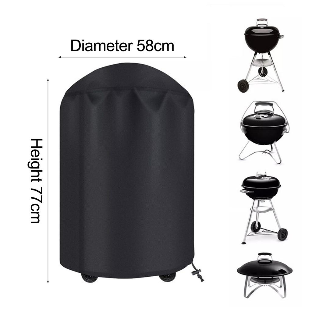 Robuste Oxford-Stoff Grillabdeckung Regendichte BBQ-Abdeckung für Weber Kugelgrills