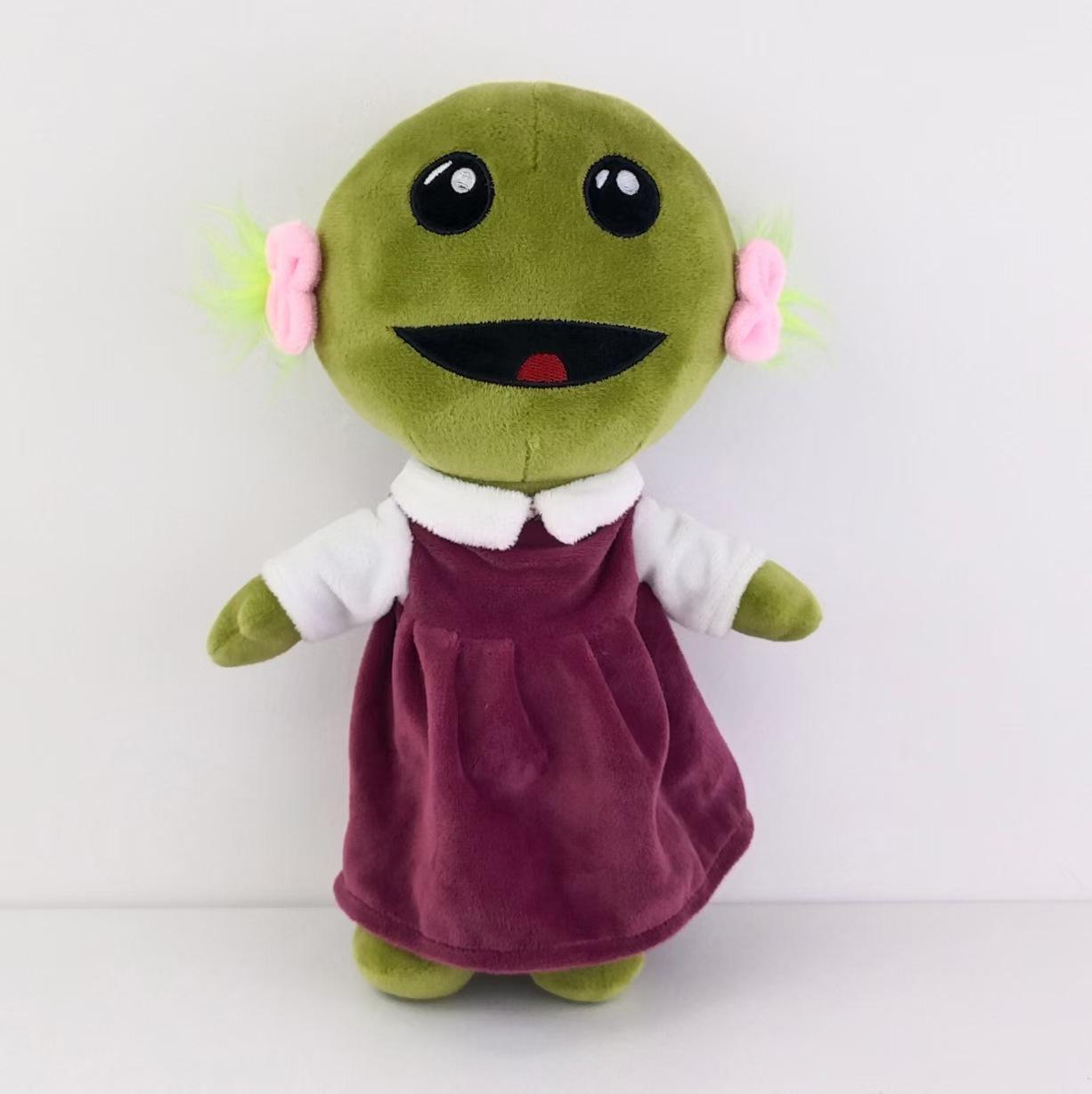 New Year’s Gift: Nanalan Mona Plush Green Alien Doll for Little Girls 30 cm