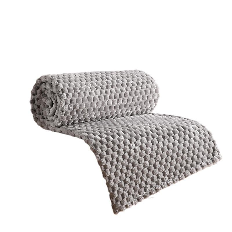 Golden Turtle Velvet Solid Color Flannel Blanket - Multifunctional Coral Fleece Cover, Single/Double.