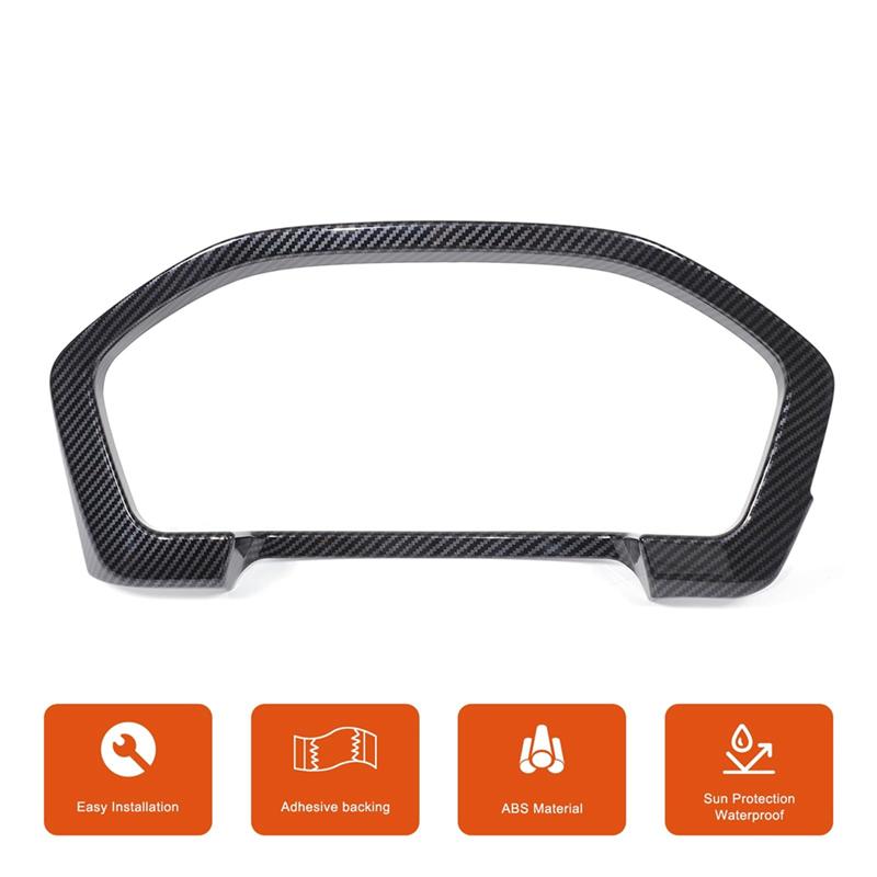 A03E-Dashboard Meter Panel Frame Trim For Honda Pilot  2024 Accessories ABS Carbon Fiber