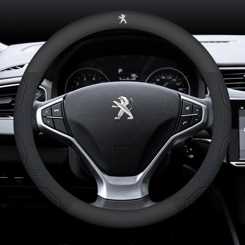 Car Steering Wheel Cover For Peugeot 106 107 108 206 207 208 301 307 308 406 407 408 508 607 2008 3008 4008 5008 GT RCZ Rifter ENH5