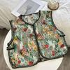 Vest for Women Cotton Sleeveless Tops Printed Vest Oversize Casual Sleeveless Coat Buttons Camisole Vest