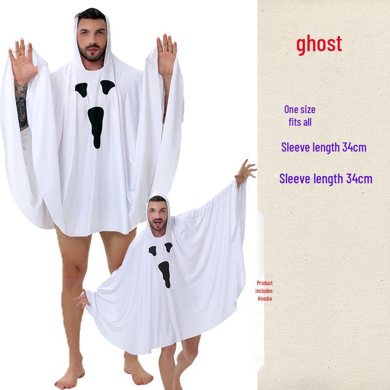 

Трансграничный костюм на Хэллоуин: Взрослый и детский плащ-накидка привидения для маскарада L как