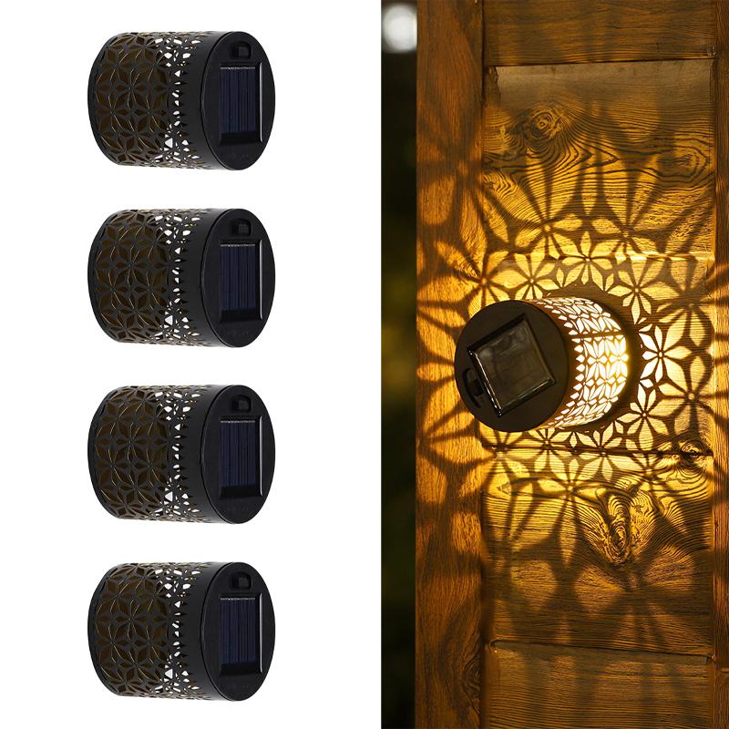 1/2/4PCS Solar-Powered peony Lantern Light Wall Lamp Outdoor Garden Patio Walkway Decorations Lighting for Garden Decor