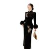 Elegant Retro Chinese Qipao Dress - Gentle, Slim Fit (Autumn/Winter 2025)