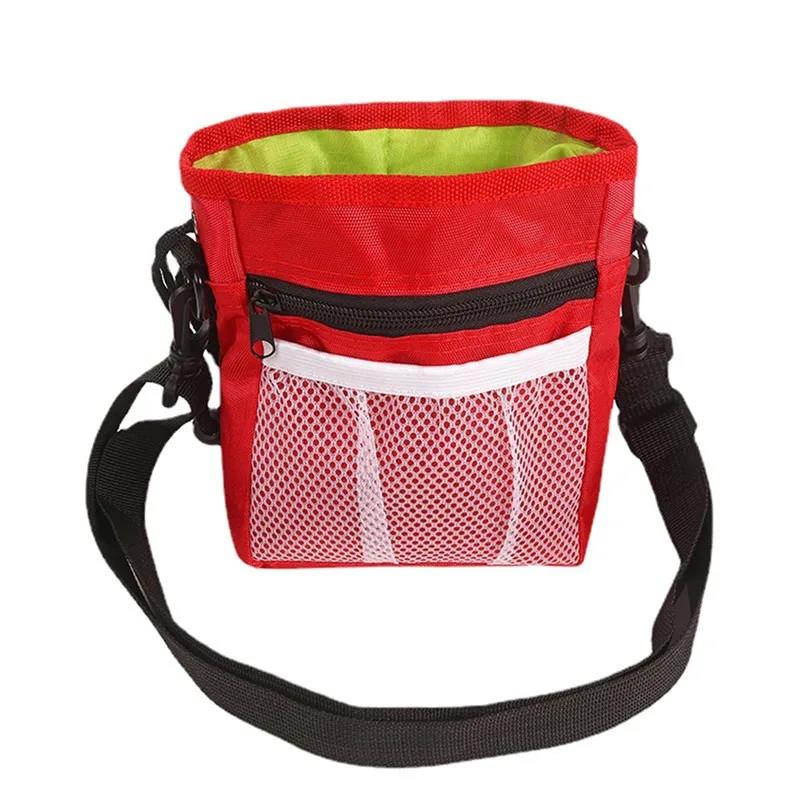 Nylon Dog Training Treat Snack Pouch - Convenient Waist Shoulder Bag For Pet Walking And Feeding Accessories