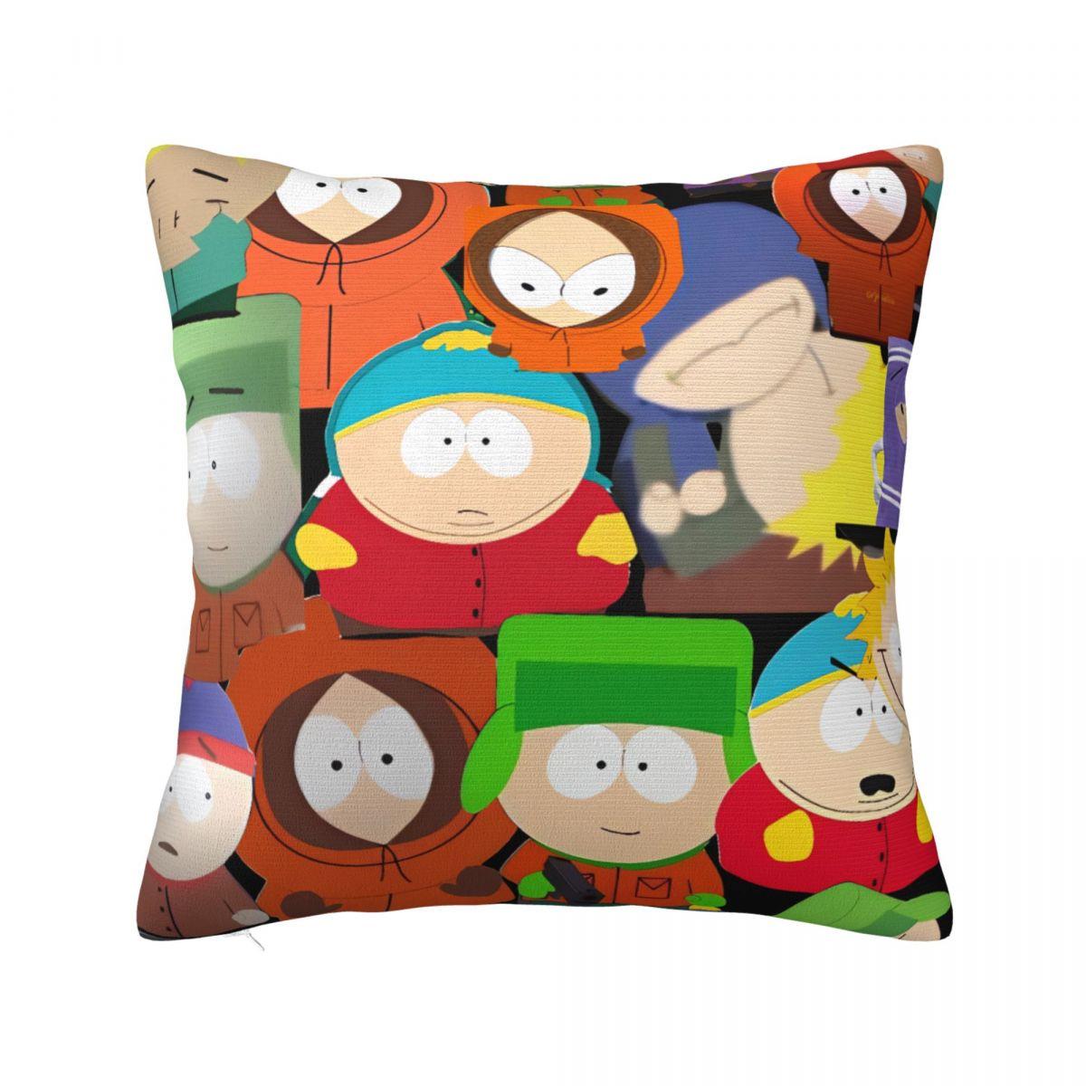 

Cartoon S-Souths Cute P-Parks Pillow Case Novelty Pillow Cover Soft Cushion Cover Pillowcases For Chair Sofa Home Decoration 30cmx30cm