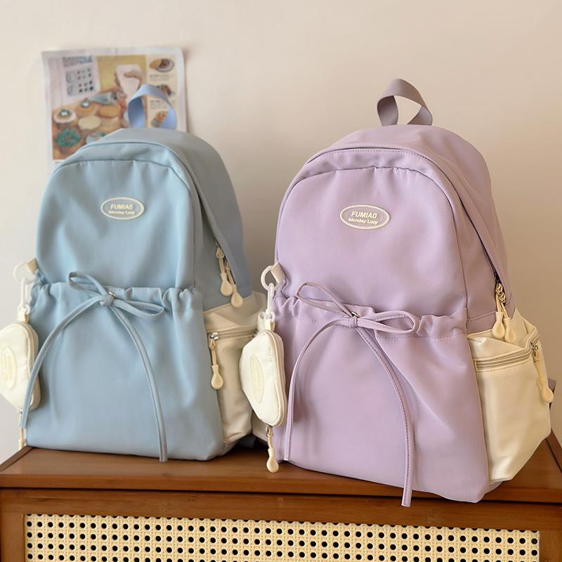 Schoolbag Cute Girl Small Fresh Schoolbag Female Ins Campus Junior High School Girl High School College Student Backpack Travel Backpack