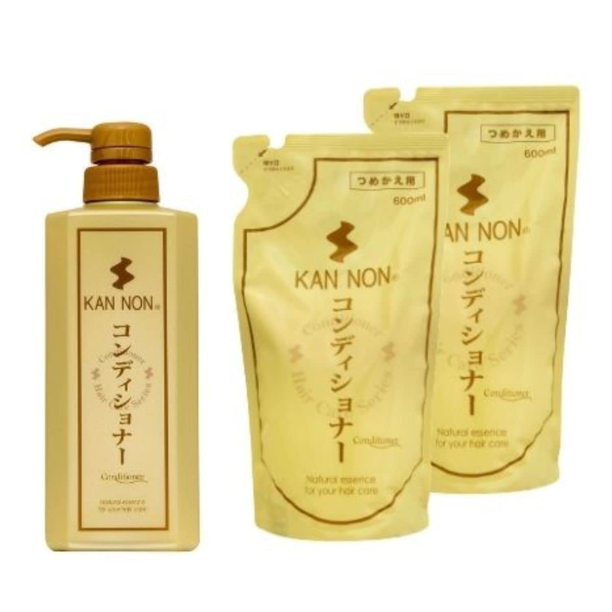 

Kannon Onsen Conditioner 700ml x 1 Refill 600ml x 2 Spring Cosmetic Sample Hot Spring Honey Hair Hot Spring Cosmetics + [Hot Included] Water,