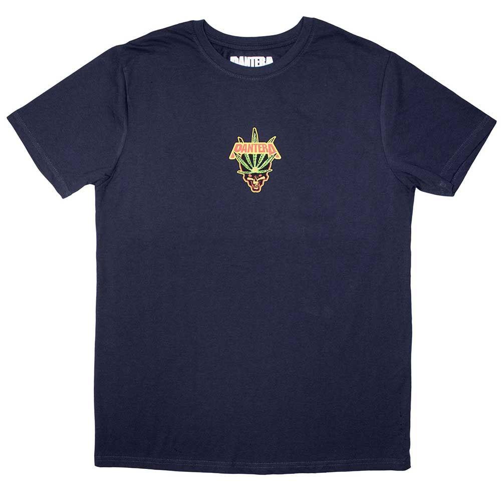 Men s Pantera Mini Leaf Skull T-shirt XX-Large Navy Blue S