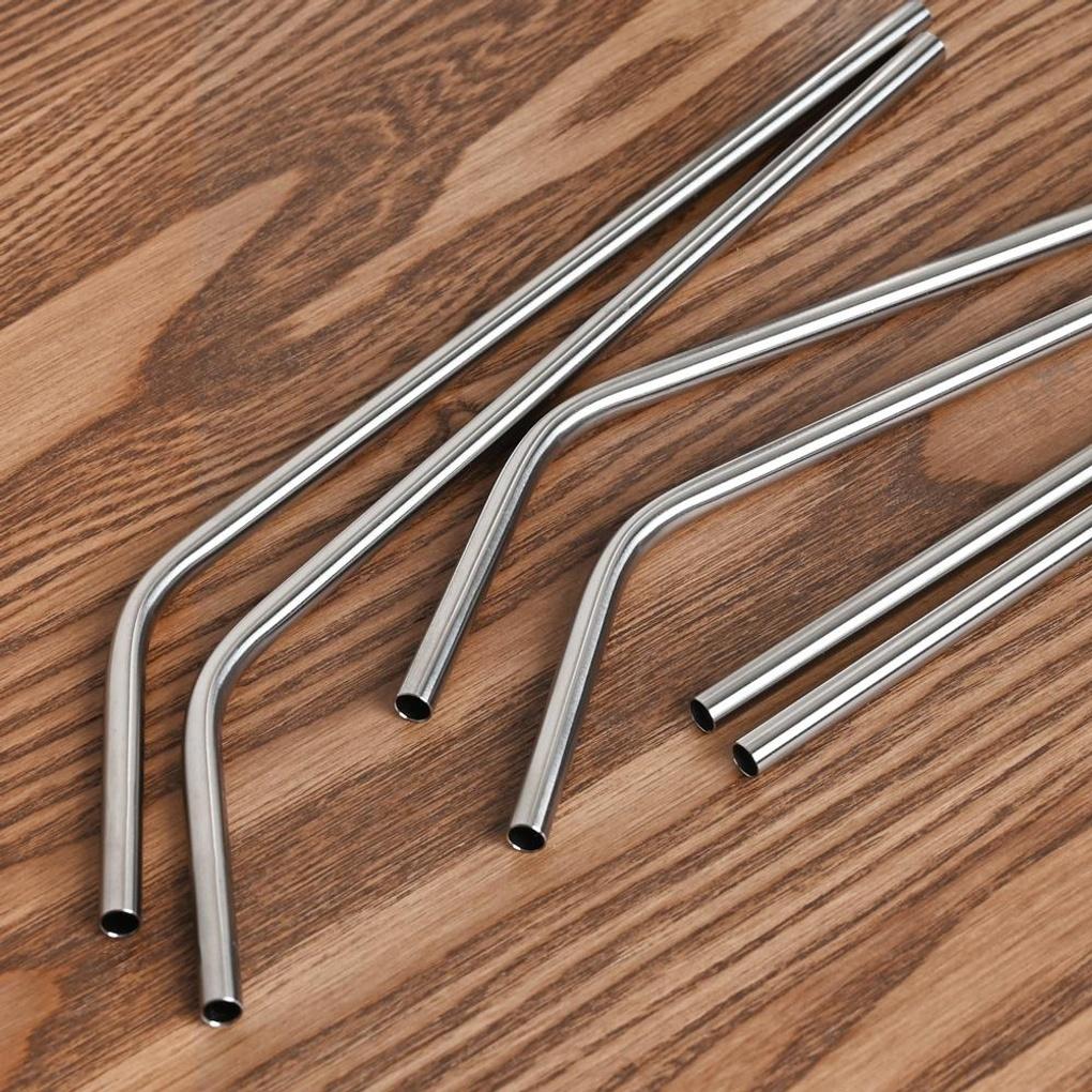 Lamonte domestically produced stainless steel straws, straight and curved, 2 types, 1 choice