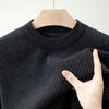 Men's Winter Half-High Collar Knit Base Layer - Plus Velvet, Thickened, Warm, Casual Fashion