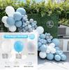 Macaron Blue White Haze Grey Balloon Package Wedding Birthday Party Decorations Wreath Arch Set