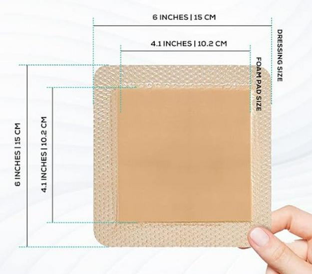 Silicone Gel Foam Pressure Ulcer Patches for Elderly Hip Wounds