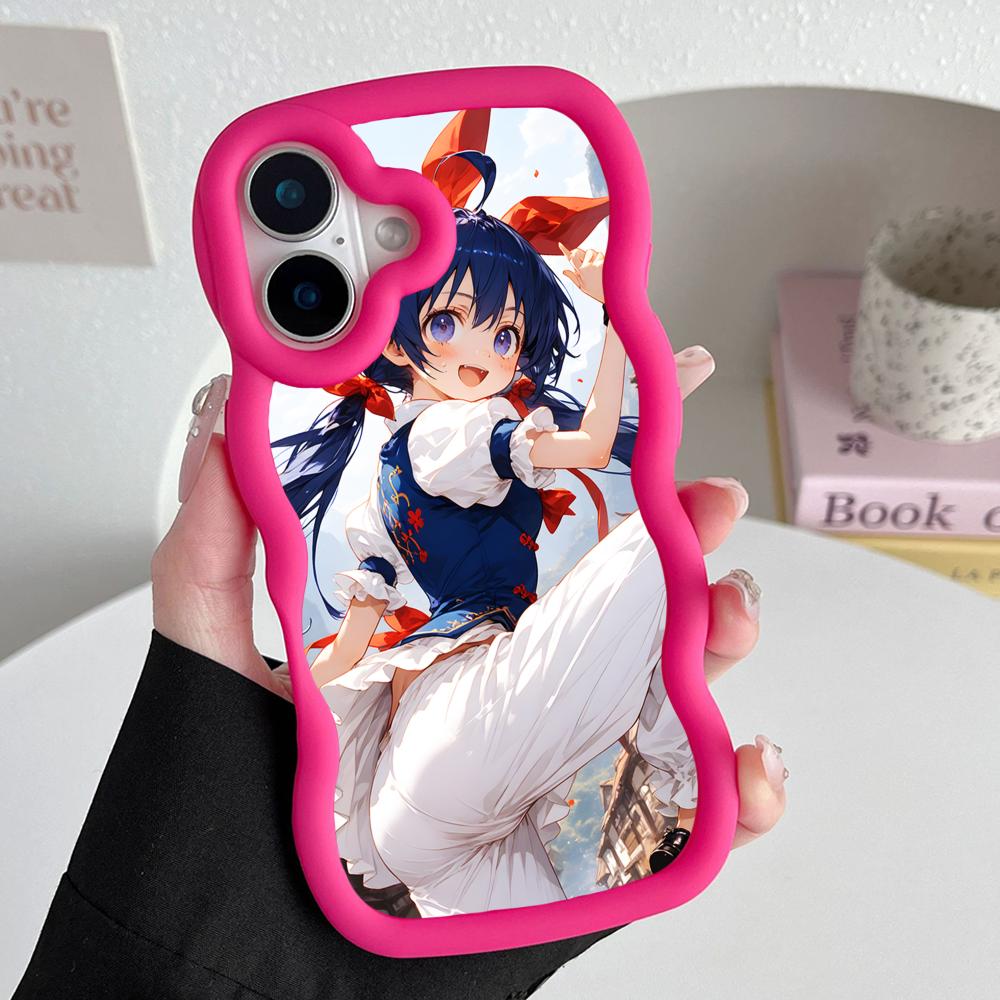 Fatal Fury Hotaru Futaba Phone Case for iPhone 17 16 15 14 13 12 11 Air Pro Max Plus Wavy Edge TPU Colorful Cover Pretty Luxury