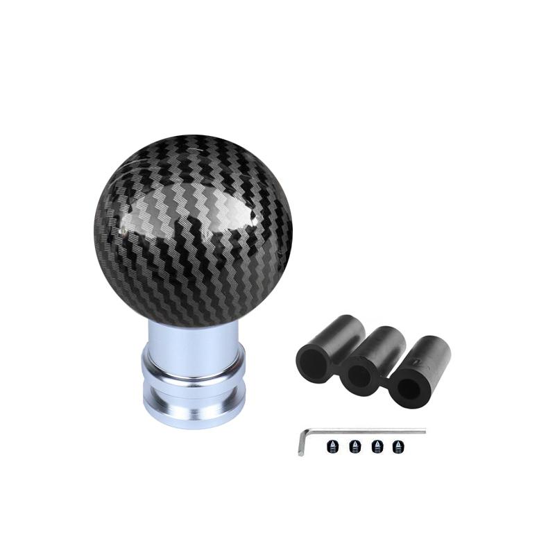 Universal Car Gear Shift Knob Aluminum Alloy Carbon fiber Automatic Shift Head 4 Colors Gear Head