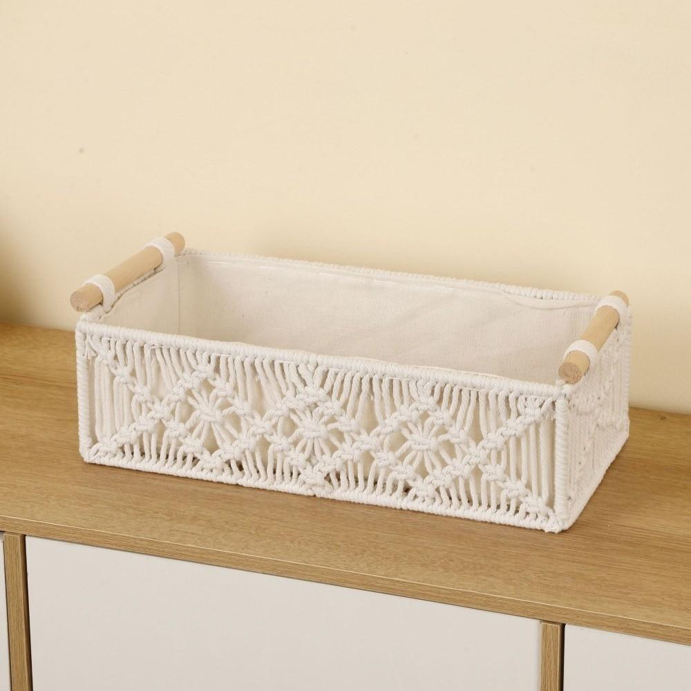 Handmade Woven Storage Boxes Boho Decor Style Cabinet Organizer Storage Baskets  Home Decor