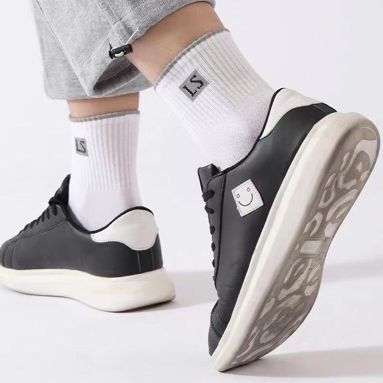 5/10 Paires Chaussettes Homme Haute Qualité Coton Respirant Absorbant la Sueur Chaussettes Mi-Mollet Déodorantes Homme d'Affaires Chaussettes de Sport