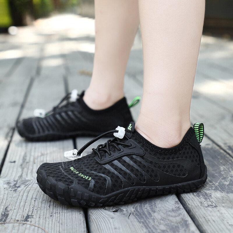 Kids Light Breathable Aqua Shoes Boys Girls Quick Dry Mesh Wading Sneakers Non Slip Beach Water Sports Footwear for Surfing Swimming