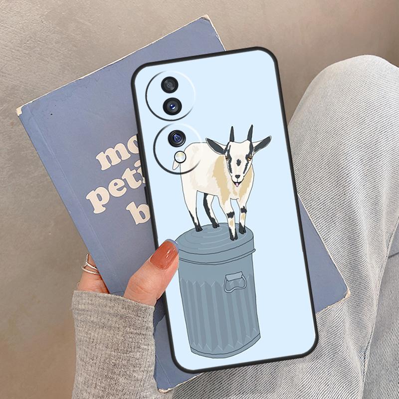 Cute Baby Pygmy Goat Case For Honor Magic 5 6 7 8 Pro Cover For Honor 200 400 Lite 50 70 90 X8a X8b X9a X9b X9c