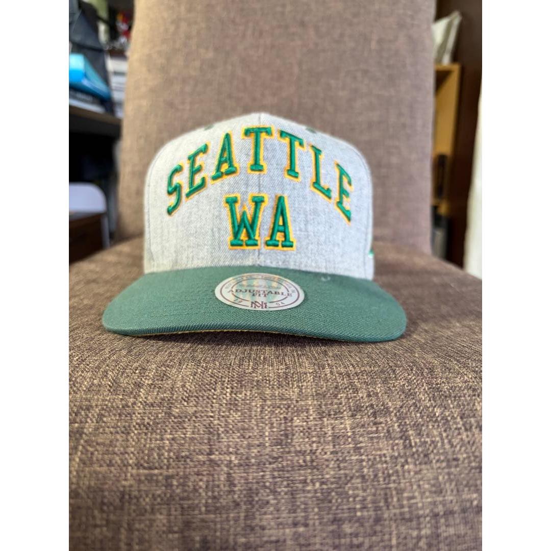 Used Mitchell & Ness Seattle WA Snapback Cap