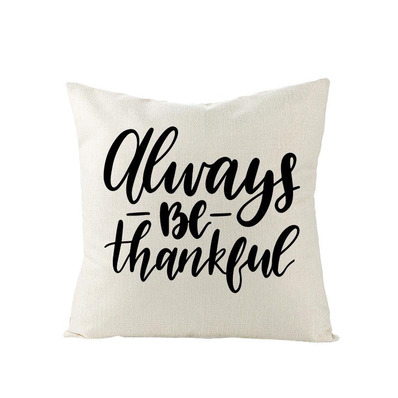 Home Thanksgiving Pillow Cover New Autumn Pumpkin Polyester Printed Cushion Cushion Cover