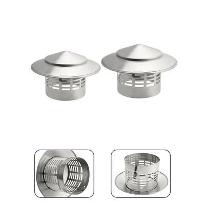 Stainles Steel Chimney Cap Exterior Wall Fresh Air Outlet Roof Pipe Exhaust Hood Ultralight Rain Cap 75mm/110mm/160mm/200mm