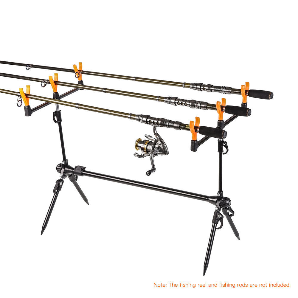Lixada Adjustable Retractable Carp Fishing Rod Pod Stand Holder Fishing Pole Pod Bracket Fishing Tac