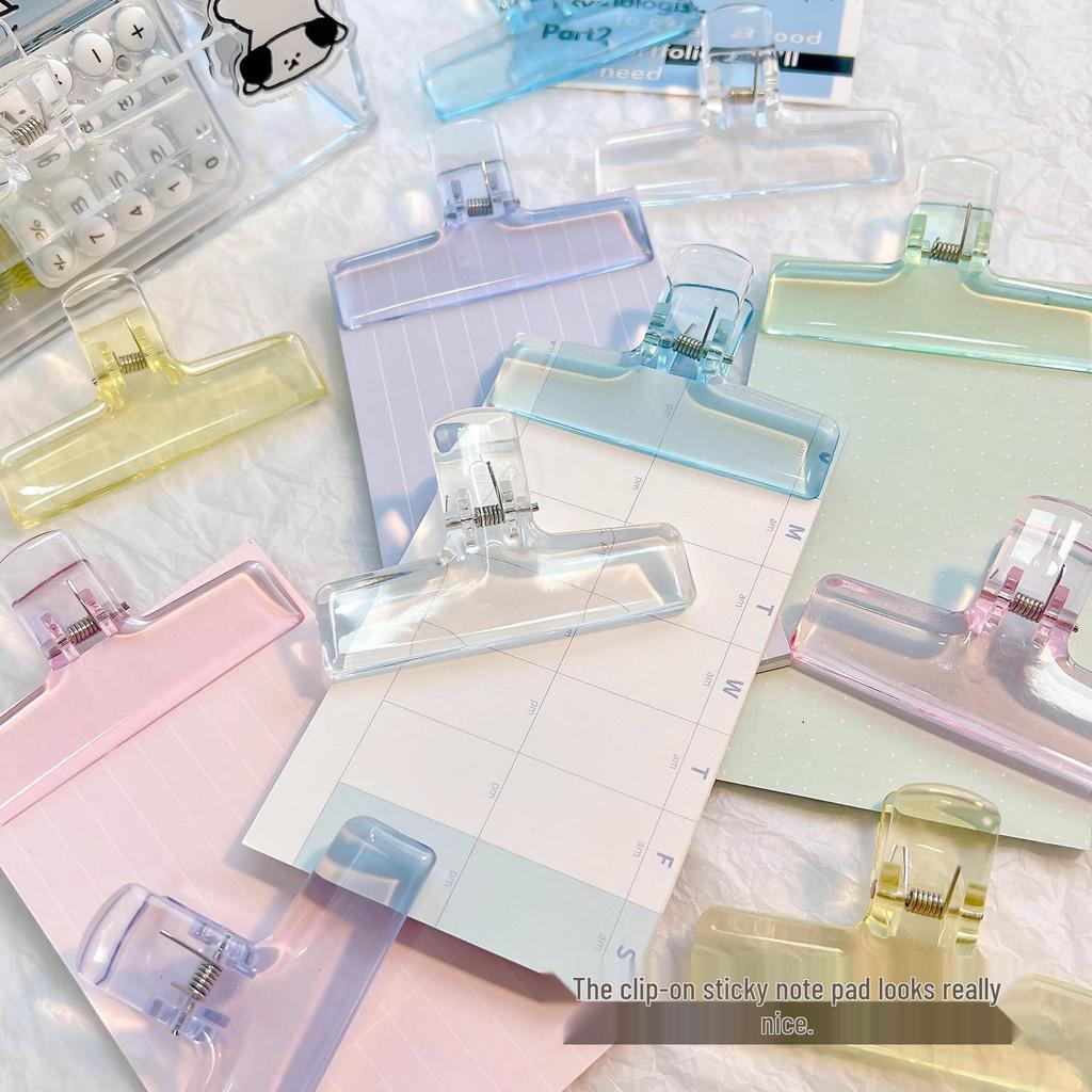 Transparent Acrylic Bulldog Clips for Documents and Tickets - Stylish, High-Value for Students and Office Use