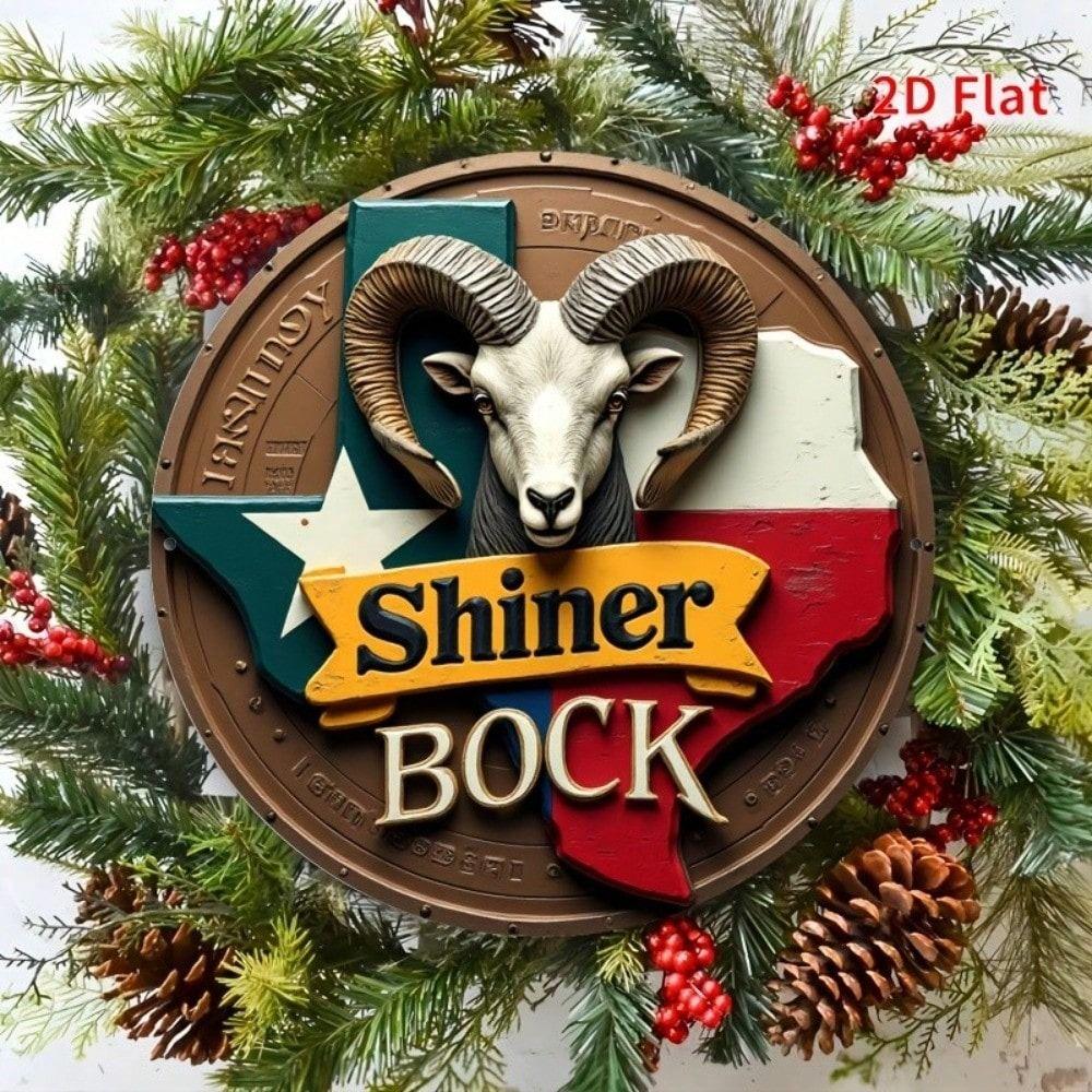 Retro Metal Beer Sign Shiner Bock 8x8 Inch for Bar Wall Decor  Retro Metal Tin Sign, Vintage Beer Advertising Plaque, Man Cave Wall Art 8x8 Inch