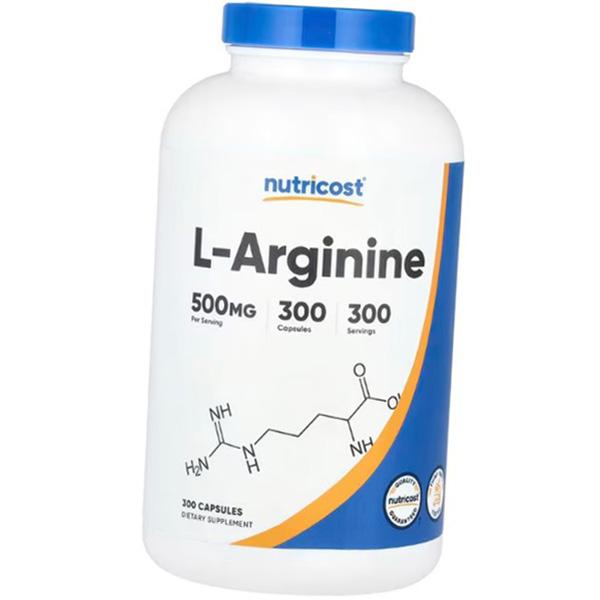 

Аргинин в капсулах, L-Arginine 500, Nutricost 300капс (27647008) 300caps