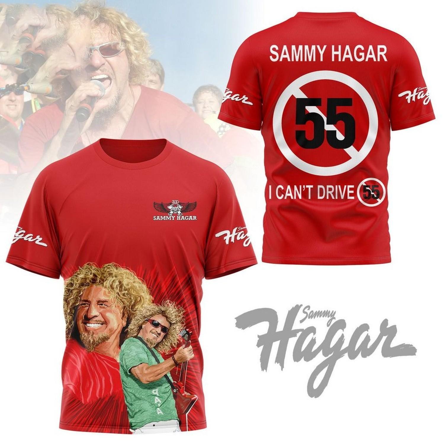 Sammy Hagar I Cant Drive 55 Design 3D T-Shirt Size S-5XL (AOP) S