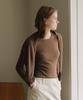 JE NE SAIS QUOI Rib Cashmere Knit + Shawl Muffler Set_ Mocha