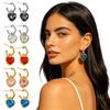 1 Pair Drop Earrings, Detachable Pendant Design Women Earrings, Heart Rhinestones Inlaid Versatile Earrings for Jewelry Gift