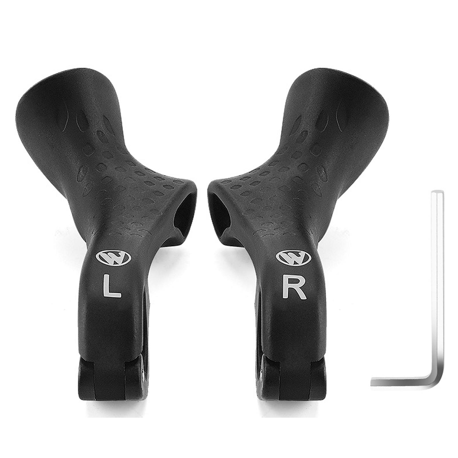 Black Lightweight Nylon Adjustable Handlebar Set For Riders Mountain Bike Fluorescent Grip