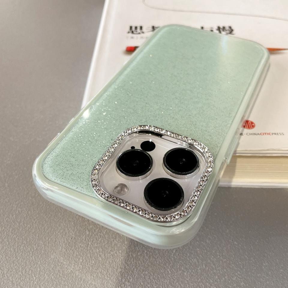 Transparent Silicone Phone Case For iPhone 16 15 14 13 12 11 Pro Max Plus Clear  Bling Glitter Protector Shockproof Cover