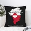 Make America Go Away Greenland Pillowcase Polyester Cushion Cover Gift MAGA Throw Pillow Case Cover Home Square 40X40cm