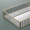 Beautiful Mirrored Tray with Side Rails, Elegant Vanity Mirror Bars