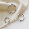 S925 Sterling Silver Simple Plain Personality Circle Waterproof Hoop Earrings