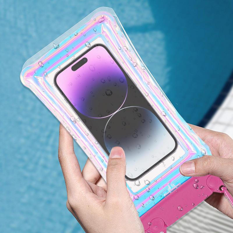 Portable Waterproof Phone Case Pouch Underwater Dry Bag With Neck Strap Luminous Swimming Bag Large Capacity Storage Bag