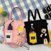 Damenhandtasche Cartoon Niedlich Einzelne Schulter Umhängetasche Große Kapazität Handtasche Bärenmodelle Canvas-Tasche