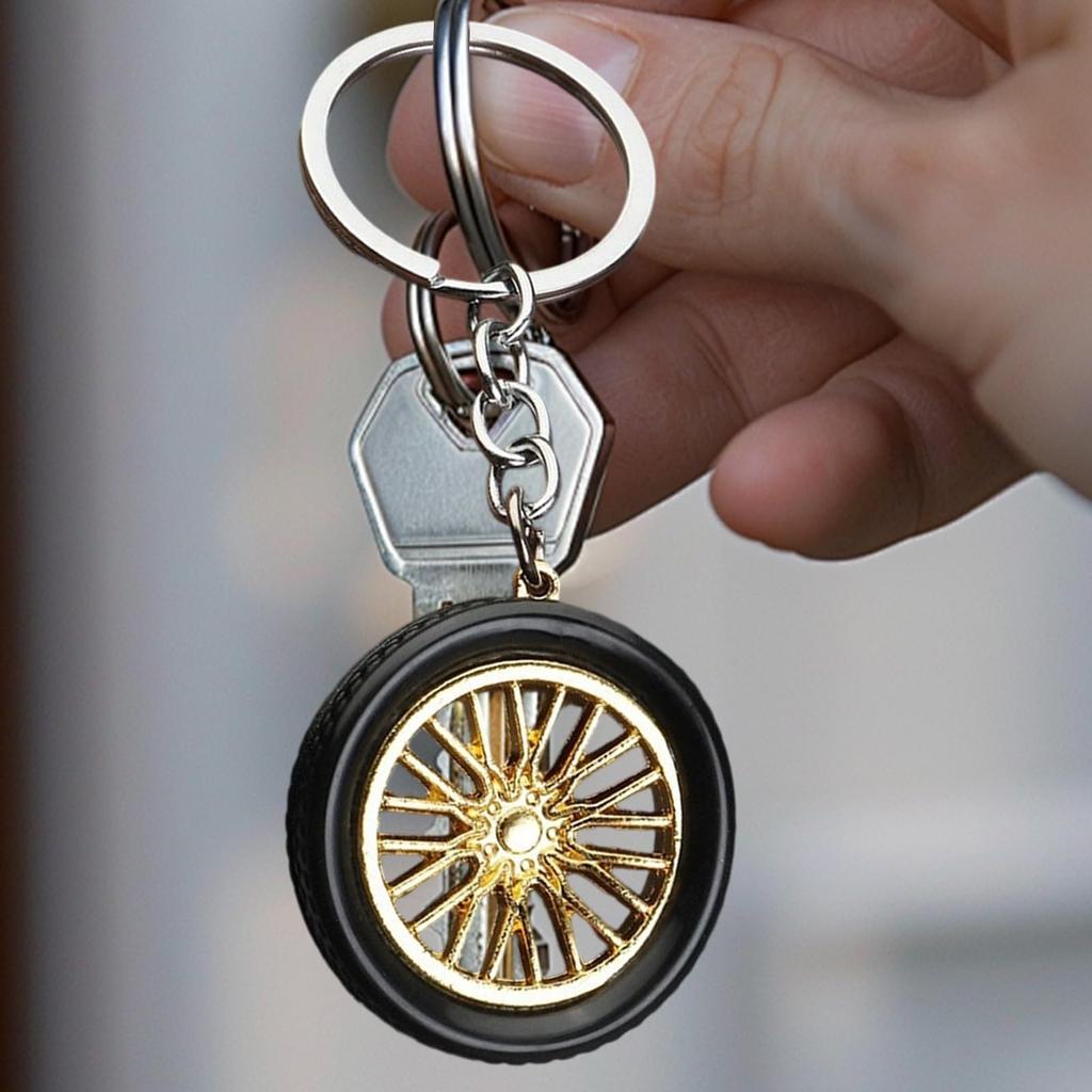 [Huxibai] Wheel Key Chain | Suitcase Pendant Tire Charm Decoration | Lightweight Car Lovers